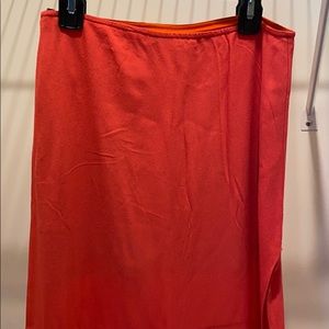 Full length | Coral Skirt with one sided slit